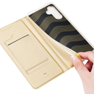 Dux Ducis Skin Pro Hülle für Samsung Galaxy A34 5G Flip Card Wallet Stand Gold