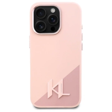 Karl Lagerfeld Hülle für iPhone 16 Pro 6,3" Pink Hardcase Silikon MagSafe