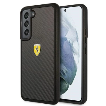 Etui für das Telefon Ferrari Hardcase für das Samsung Galaxy S22 czarny/black hardcase On Track Real Carbon