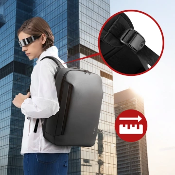 Bange 26L wasserdichter Rucksack für Laptops bis 15,6 Zoll – Geräumig und komfortabel, robust und atmungsaktiv, ideal für Stadt und Reisen, Arbeit und Flugreisen, Unisex – Grau