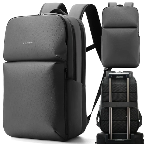 Bange 26L wasserdichter Rucksack für Laptops bis 15,6 Zoll – Geräumig und komfortabel, robust und atmungsaktiv, ideal für Stadt und Reisen, Arbeit und Flugreisen, Unisex – Grau