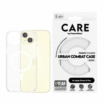 iPhone 15 Plus 6,7" CARE by PanzerGlass Urban Combat Case MagSafe Weiß