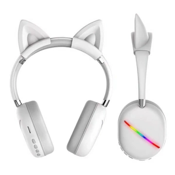 Bluetooth-Kopfhörer Somostel Kids weiß SMS-CJ17 LED RGB
