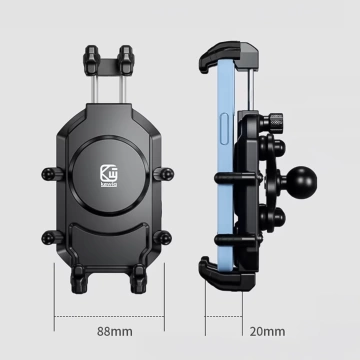 KEWIG M26-C1 Handyhalterung für Motorradlenker mit Anti-Schock-System für Motorrad, Quad, Roller, Schwarz