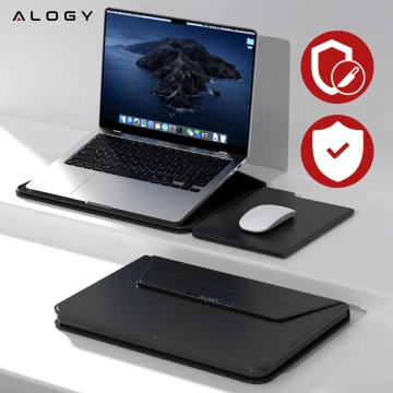 Laptop-Hülle, MacBook Air Pro 13,3 Zoll Alogy Hartschaum-Tasche, Schutzhülle für 13–14 Zoll Laptops, Schwarz