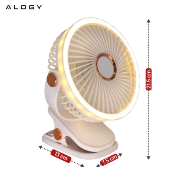 Ventilator Windmühle Windrad Tragbarer Clip Alogy Desktop Kinderwagen Schnurlos Weiß