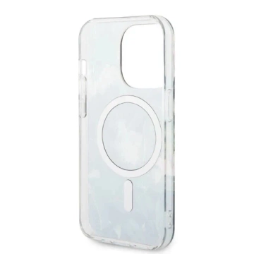 Zestaw Guess GUBPP14XHJEACSA Hülle Ladegerät iPhone 14 Pro Max 6,7" zielony/grüne Hartschale Jungle MagSafe