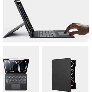 Etui ochronne z klawiaturą Bluetooth do iPad Pro 13 (2024) DUX DUCIS DK Czarne