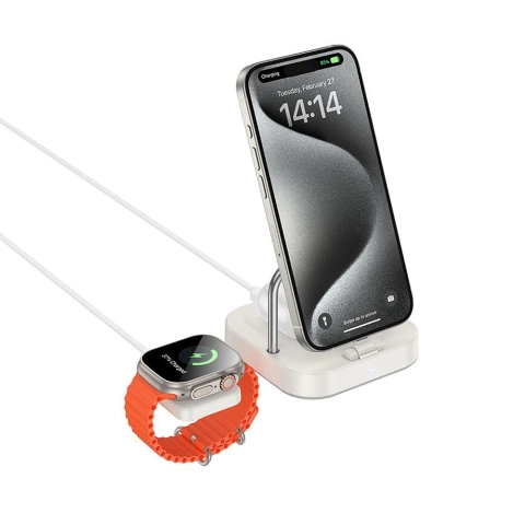 Hoco CQ16A Ładowarka Indukcyjna 3w1 Smartfon Apple Watch Słuchawki Czarna