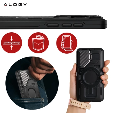 Hülle für Apple iPhone 16 Pro Max Alogy Anti-Shock Hybrid Case für MagSafe Transparent