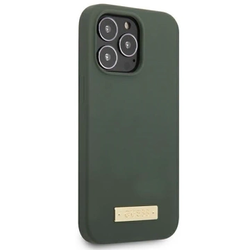 Etui Guess GUHMP13LSPLA für iPhone 13 Pro / 13 6,1" Hartschale Silikon Logo Plate MagSafe