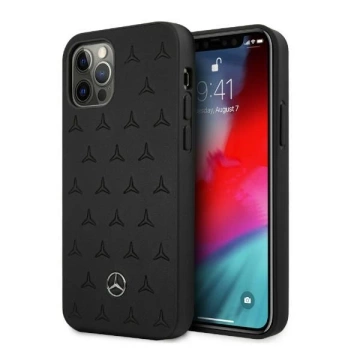 Etui Mercedes MEHCP12LPSQBK für iPhone 12 Pro Max 6,7" czarny/black Hardcase Leather Stars Pattern