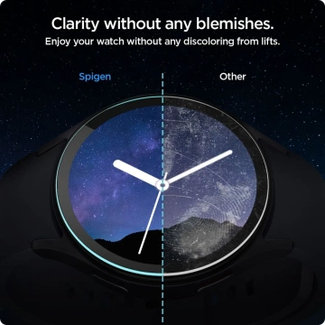 Spigen Glas.tR „Ez-Fit“ gehärtetes Glas 2er-Pack für Samsung Galaxy Watch 7 (44 mm) Klar