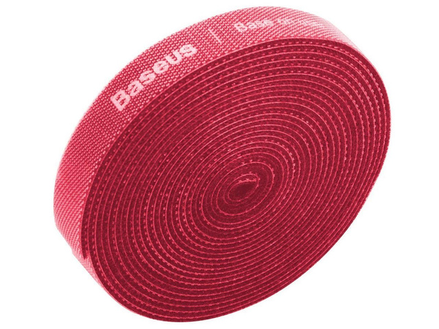 Taśma rzep Baseus organizer opaska do kabli Circle Velcro Strap 3m Czerwona