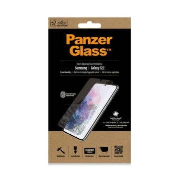 Szkło PanzerGlass E2E Microfracture do Samsung S22 G901 Case Friendly AntiBacterial czarny/black 7293
