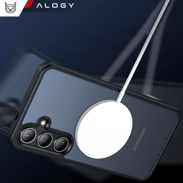 Hülle für Samsung Galaxy S24, Mag Safe Case, MagMat-Telefonrückseite, mattschwarz