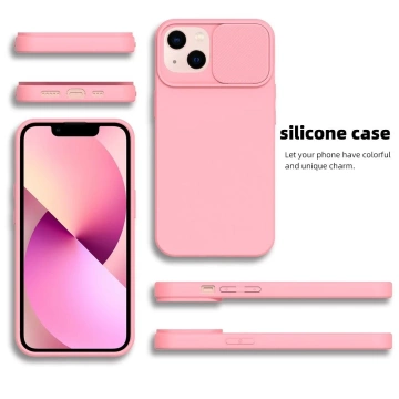SLIDE-Hülle für IPHONE 13 Pro Max hellrosa