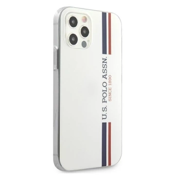 Etui na telefon US Polo Tricolor Collection iPhone 12/12 Pro 6,1" biały/white
