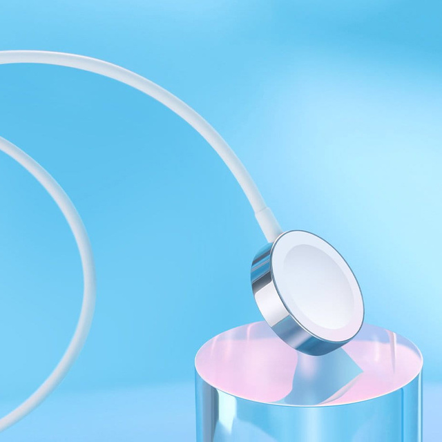 Ładowarka indukcyjna magnetyczna Kabel USB 120cm UltraBoost Magnetic Cable do Apple Watch White