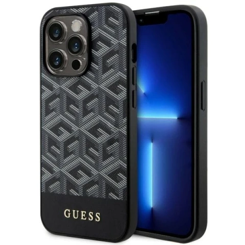 Etui für Telefon Guess GUHMP14LHGCFSEK für Apple iPhone 14 Pro 6.1" Czarny/Black Hardcase GCube Stripes MagSafe