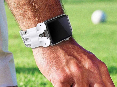 Silikonbandhalterung für Apple Airpods Weiß