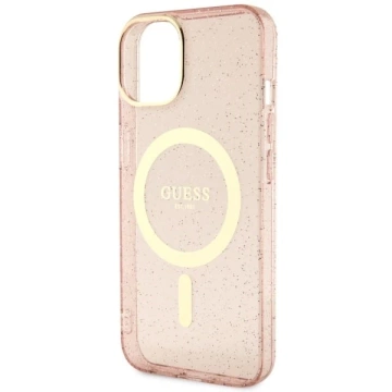 Etui Guess GUHMP14MHCMCGP do iPhone 14 Plus 6.7" hardcase Glitter Gold MagSafe