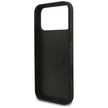 Etui do iPhone 17 Pro Max Guess Grained Ring MagSafe Black