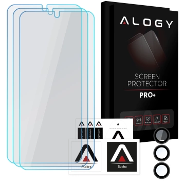 Alogy Glass Pack 3x Gehärtetes Glas für den Bildschirm 9h Glas für das Objektiv für Apple iPhone 14 Pro