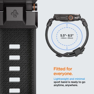 Pasek Opaska Spigen DuraPro Armor do Apple Watch 42-49mm - Czarny Black Edition