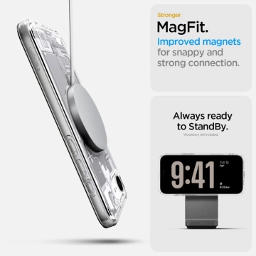 Etui Spigen Ultra Hybrid Mag MagSafe für iPhone 16E Zero One Weiß
