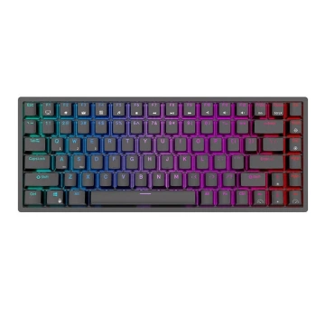 Royal Kludge RK84 RGB mechanische Tastatur, roter Schalter (schwarz)