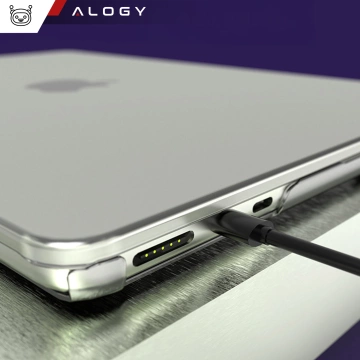 Schutzhülle für Apple MacBook Air 15 M2/M3/M4 (2023/2024/2025) – Alogy AirGuard™ Flexible Hülle, matt-transparent weiß
