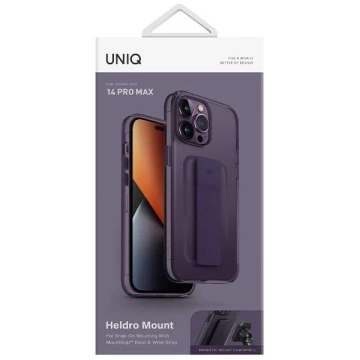 Etui na telefon UNIQ Heldro Mount do Apple iPhone 14 Pro Max 6,7" fioletowy/fig purple