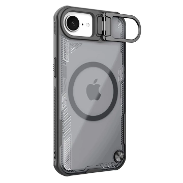 iPhone 16e Hülle Nillkin Iceblade MagSafe Stand Schwarz