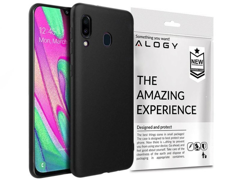 Alogy Slim Case Silikonhülle für Samsung Galaxy A40 schwarz
