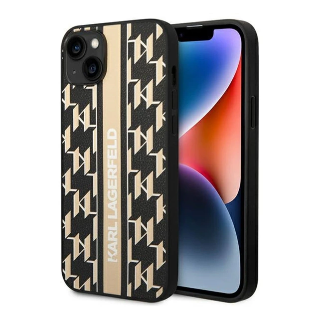Etui Karl Lagerfeld KLHCP14MPGKLSKW für iPhone 14 Plus 6,7" Hardcase Monogram Stripe
