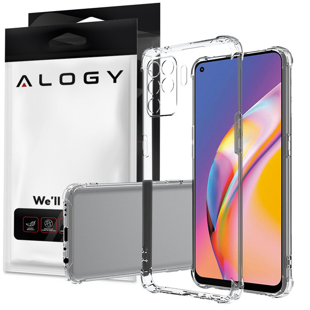 Etui pancerne ShockProof Alogy do Oppo Reno 5 Lite/ A94 4G/ F19 Pro Przezroczyste