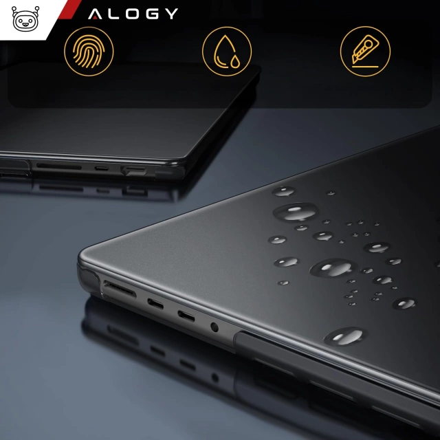 Etui ochronne do Apple Macbook Pro 14 - M1/M2/M3/M4 2021-2024 Alogy AirGuard™ Elastyczna obudowa bez odcisków palców Matowa Czerń
