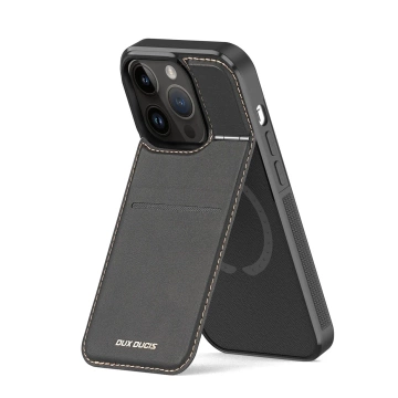 Dux Ducis Rafi Mag Wallet Case mit 3-in-1-Ständer für iPhone 13 Pro mit MagSafe und RFID-Blockierung - Schwarz