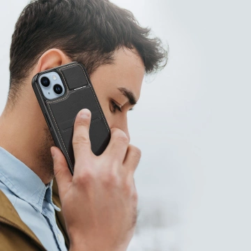 3-in-1-Brieftaschenhülle mit Ständer für iPhone 15 MagSafe RFID-blockierendes Dux Ducis Rafi Mag – Schwarz