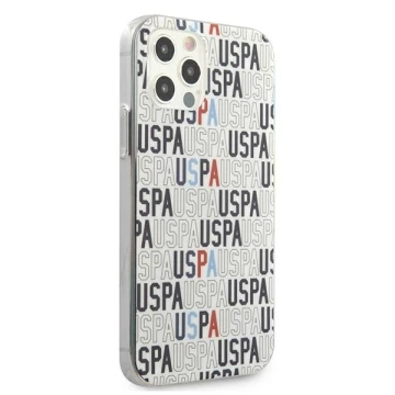 Etui na telefon US Polo Logo Mania Collection iPhone 12/12 Pro 6,1" biały/white 