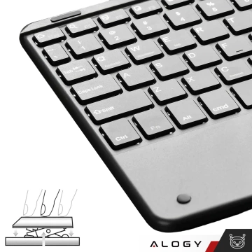 Kabellose Tastatur mit Bluetooth Touchpad Touchpad für PC TV Tablet USB-C Alogy Wireless Schwarz