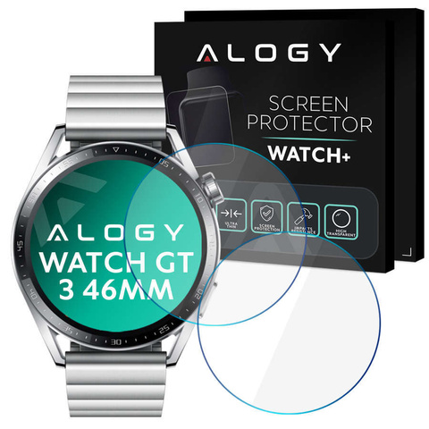 2x Alogy Tempered Glass für 9H Display für Huawei Watch GT 3 46mm