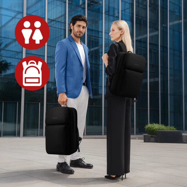 Plecak wodoodporny Bange 26L na laptopy do 15.6" – pojemny i wygodny, odporny i oddychający, miejski i podróżny do pracy i samolotu, unisex – Czarny