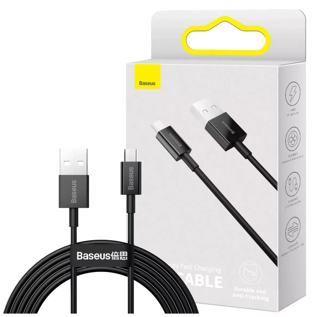 Kabel USB do micro USB Baseus Superior Series, 2A, 2m (schwarz)