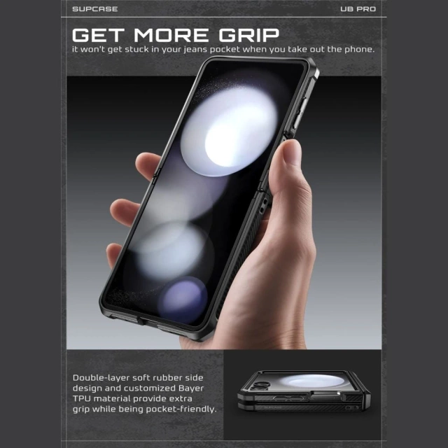 Etui Ochronne do Galaxy Z Flip 7 Supcase Unicorn Beetle Pro Czarny