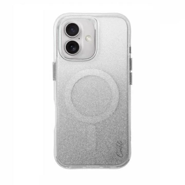 Etui UNIQ Coehl Lumino do iPhone 16 MagSafe Srebrne Brokatowe