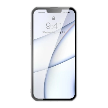 Baseus Mattglas Case Cover für iPhone 13 Pro Max Hardcover mit Gelrahmen transparent (arws000802)