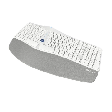 Delux GM901D BT 2.4G Ergonomische kabellose Tastatur (weiß)