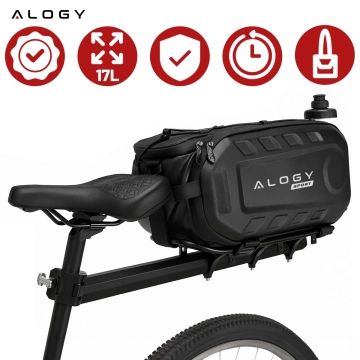 Fahrradtasche Fahrradtasche 2,5 l Fahrradhalter Lenkerrahmentasche Beutelhülle 23,6 x 10,5 x 10 cm (S) Alogy Sport schwarz